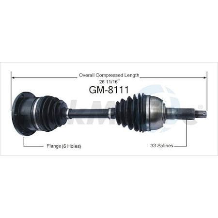 Surtrack Axle Cv Axle Shaft, Gm-8111 GM-8111